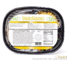 charbroiled beef pattie     labeled