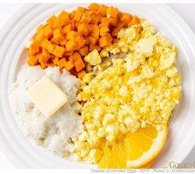 cheese scrambles eggs   6019   plated